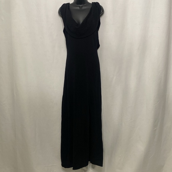 NWT ZARA FLUID NECKLINE LONG KNIT DRESS BLACK - Size L - Picture 6 of 12